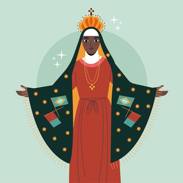 Free vector flat nossa senhora aparecida illustration