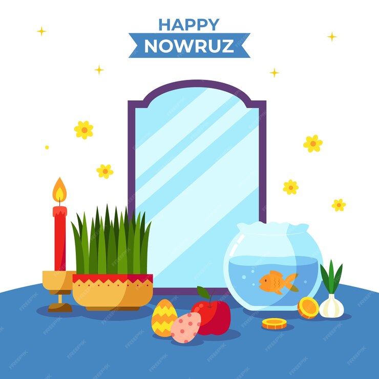  Flat nowruz illustration Premium Vector