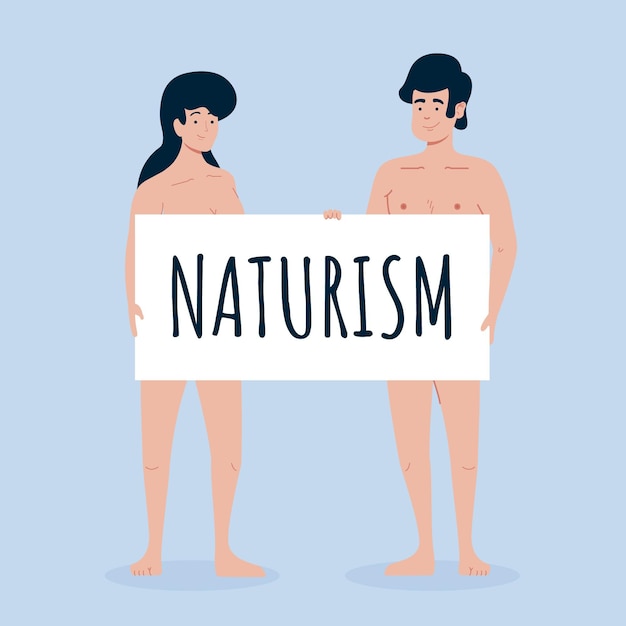 Free vector flat nude zone concept illustrated