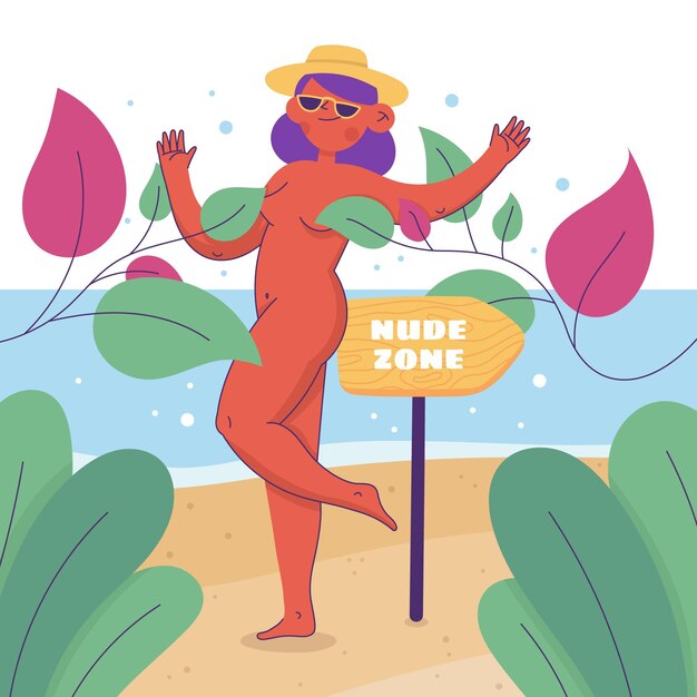 flat nude zone concept illustrated