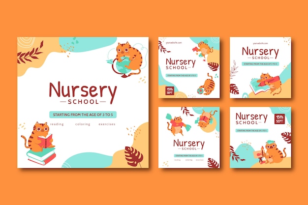 Flat nursery school instagram posts collection