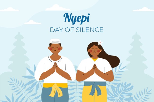 Flat nyepi background