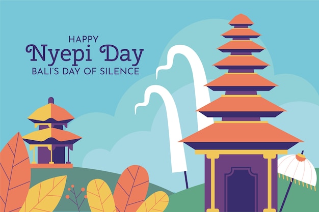 Free vector flat nyepi background