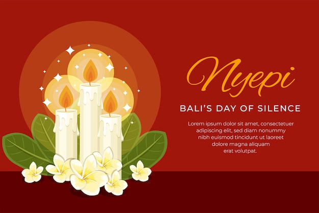 Free vector flat nyepi background