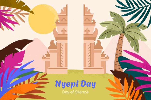 Flat nyepi background