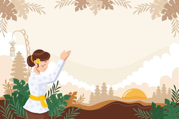 Flat nyepi background