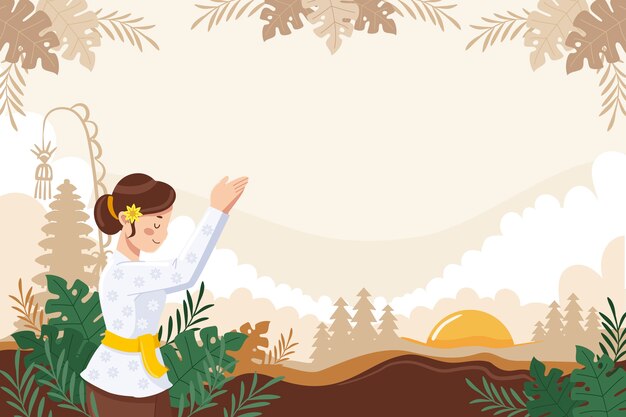 Flat nyepi background