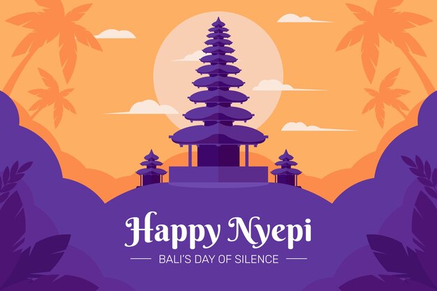 Flat nyepi background