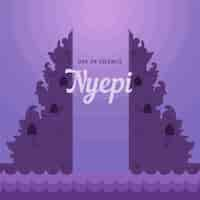 Free vector flat nyepi illustration