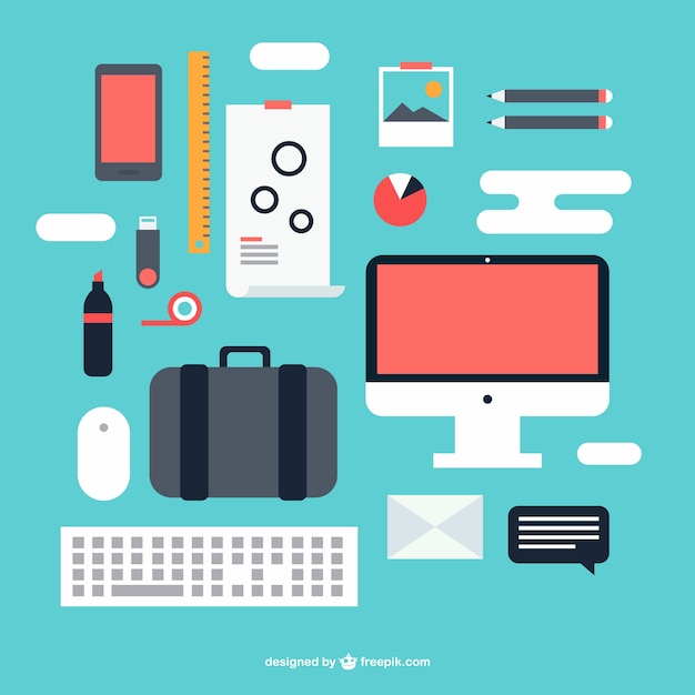 Flat office kit elements