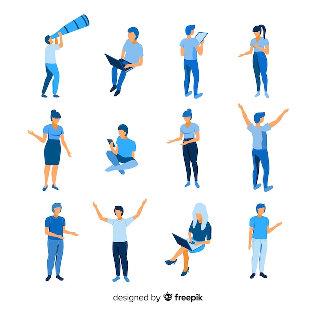 Free vector flat office people collection