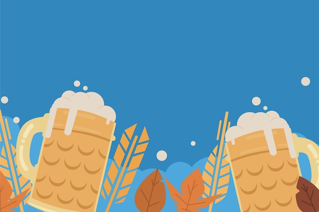 Free Vector flat oktoberfest background
