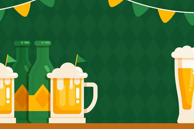 Flat oktoberfest background