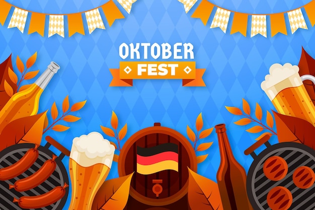 Sfondo piatto dell'oktoberfest