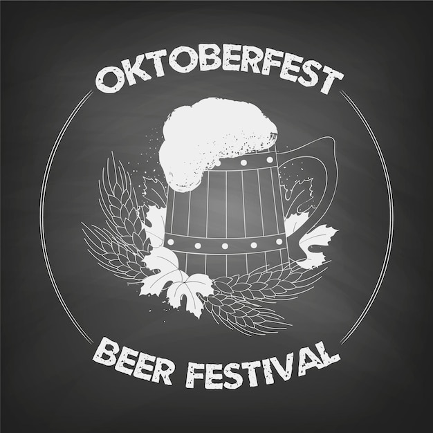 Free vector flat oktoberfest festival concept