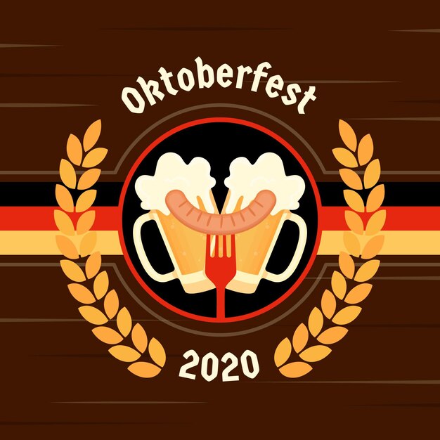 Flat oktoberfest festival