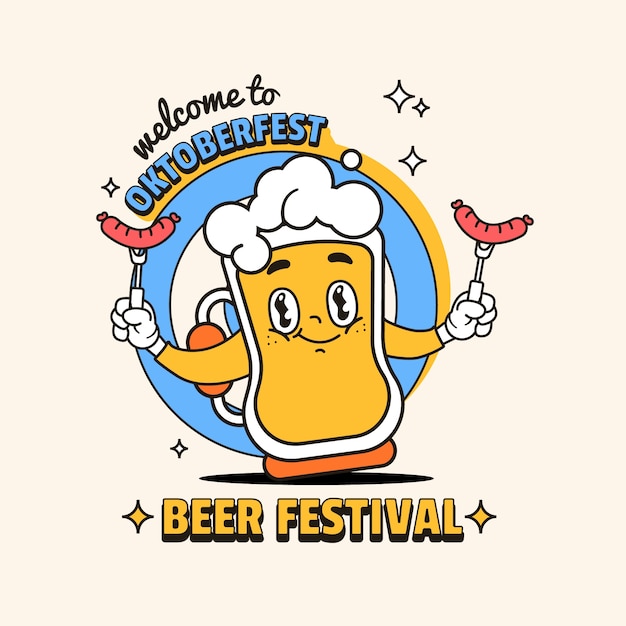 Flat oktoberfest illustration