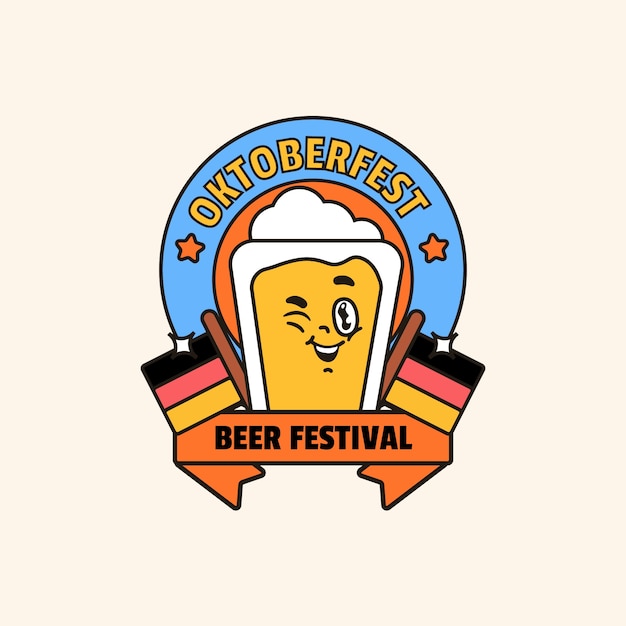 Modello piatto logo oktoberfest