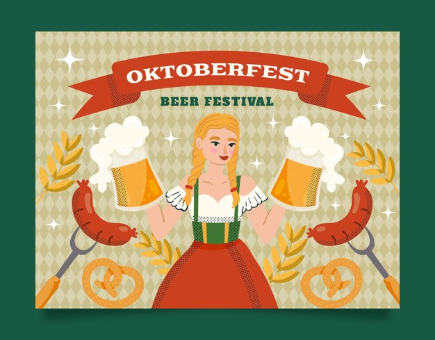 flat oktoberfest photocall template