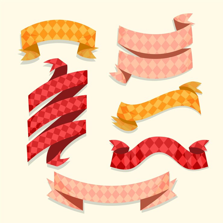 Free Vector flat oktoberfest ribbons collection