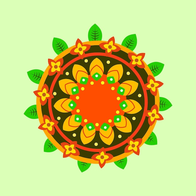 Free Vector flat onam floral decoration