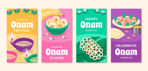 Flat onam instagram stories collection