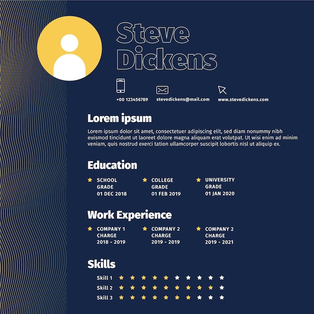 Flat online cv template