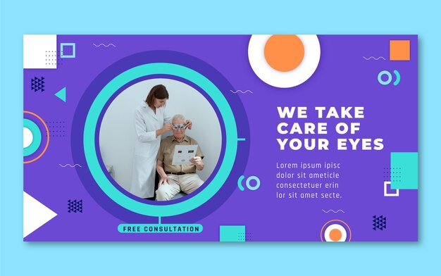 flat ophthalmologist social media post template