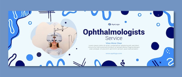 Free vector flat ophthalmologist twitter header