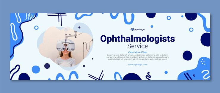 Free Vector flat ophthalmologist twitter header
