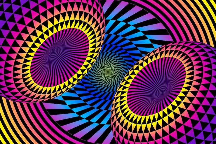 Free Vector flat optical illusion background