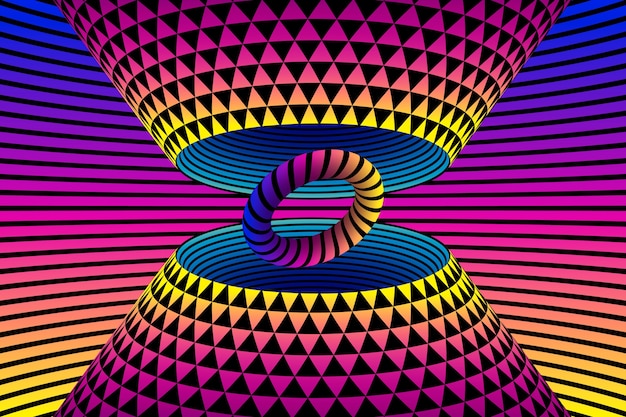 Бесплатное векторное изображение Плоский фон оптической иллюзии
