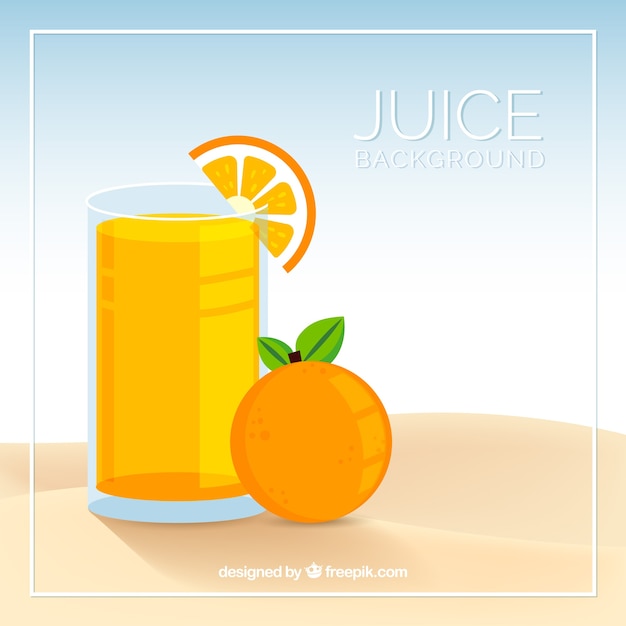 Free vector flat orange juice background