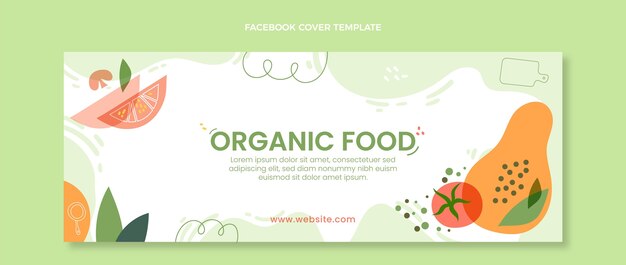 flat organic food facebook cover