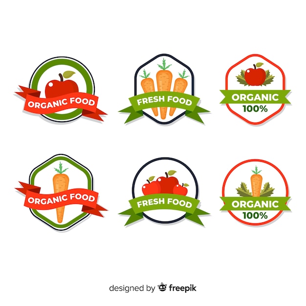 Flat organic food label pack