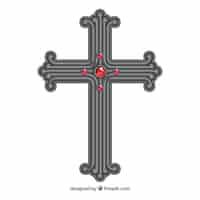 Free vector flat ornamental cross