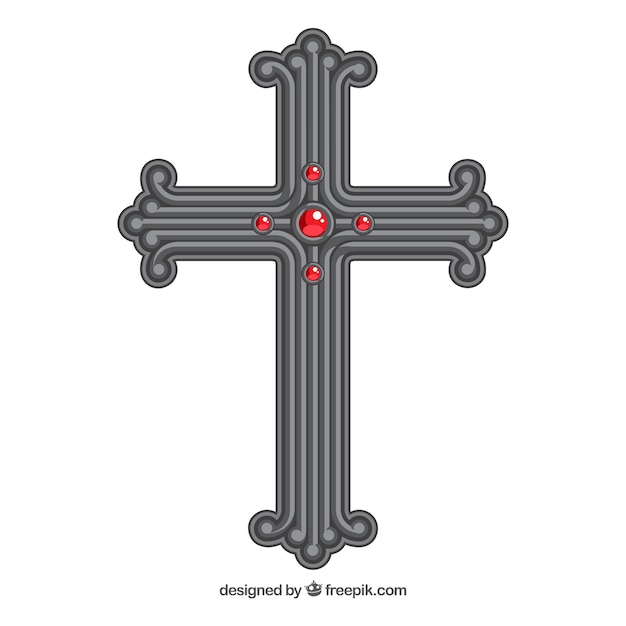 Flat ornamental cross