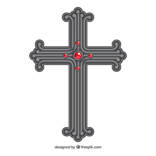 Flat ornamental cross