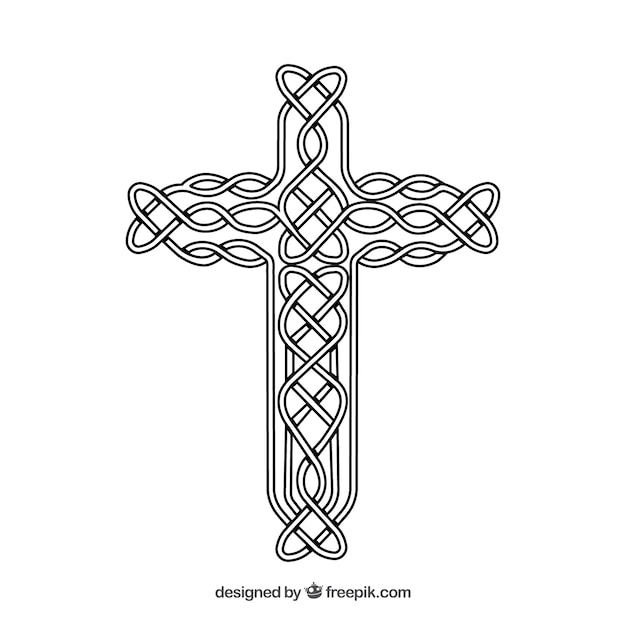 Flat ornamental cross