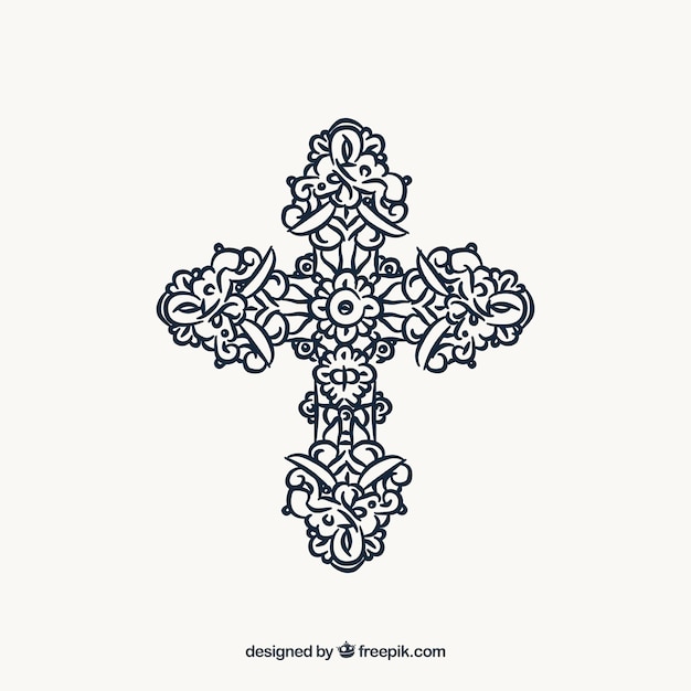 Flat ornamental cross