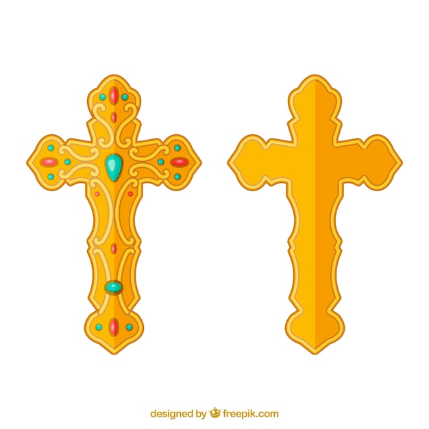 Free Vector flat ornamental cross