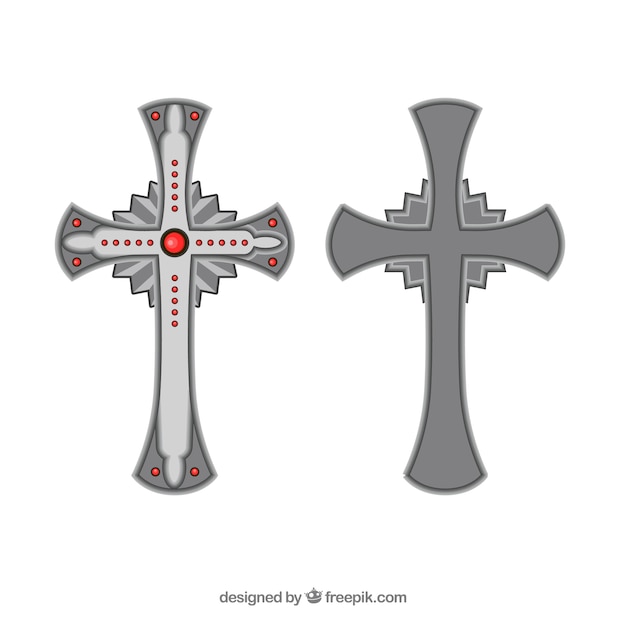 Free vector flat ornamental cross