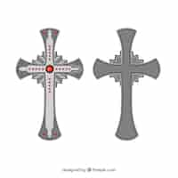 Free vector flat ornamental cross