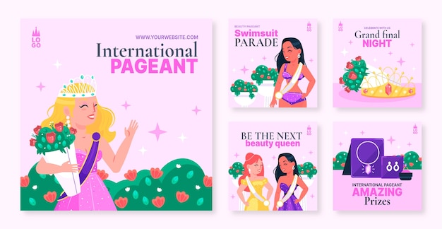 Flat pageant contest instagram posts collection