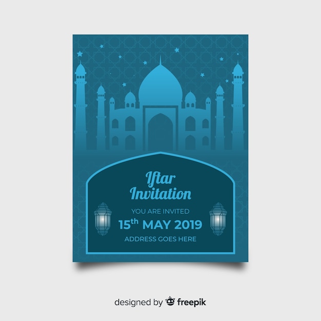 Flat palace iftar party invitation