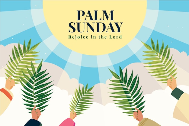 Flat palm sunday background