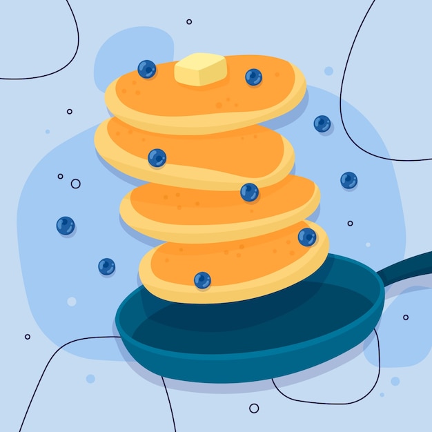 Free vector flat pancake day illustration