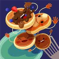 Free vector flat pancake day illustration