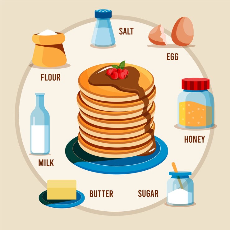 Free Vector flat pancake day illustration