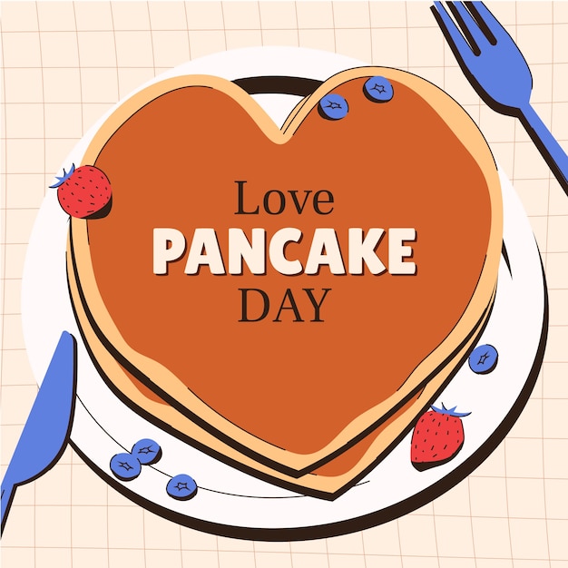 Free vector flat pancake day illustration